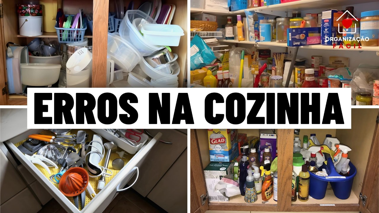 15 ERROS de ORGANIZAÇÃO que Estão Deixando Sua COZINHA CHEIA