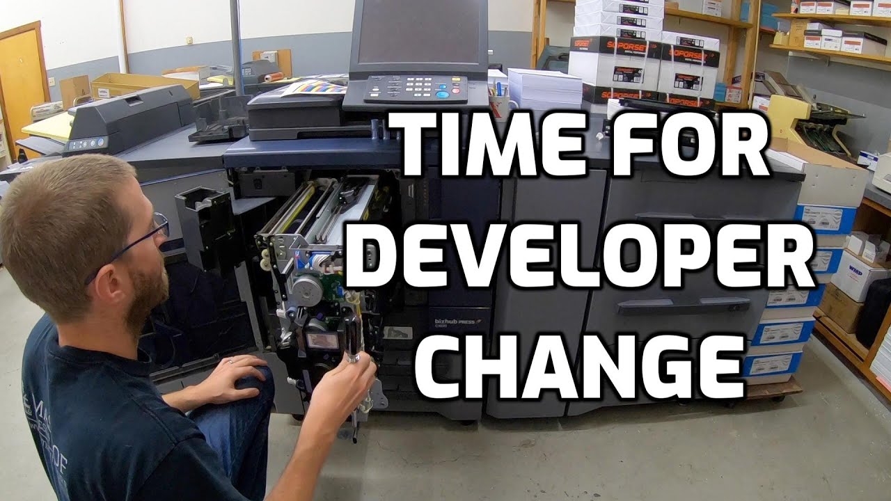 How to Replace Developer and Developer Unit on Konica Minolta c1070 and Other Digital Presses