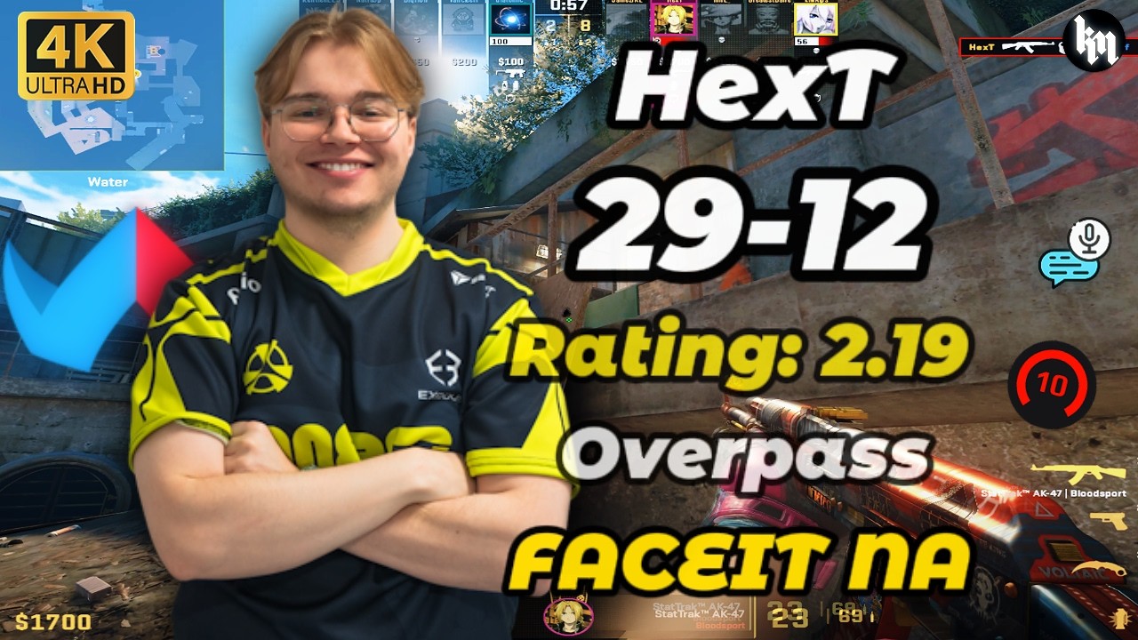 HexT (29-12) w/mhL/JamezIRL/splawik FACEIT NA (Overpass) | Feb 27, 2026 #cs2 #wildcard #hext