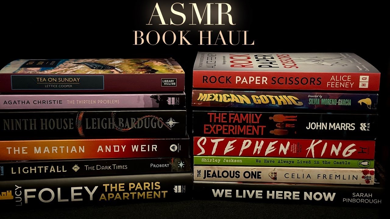 ASMR Book Haul 📚 | Whispering, Book Tapping, Scratching, Tracing & Page Flipping