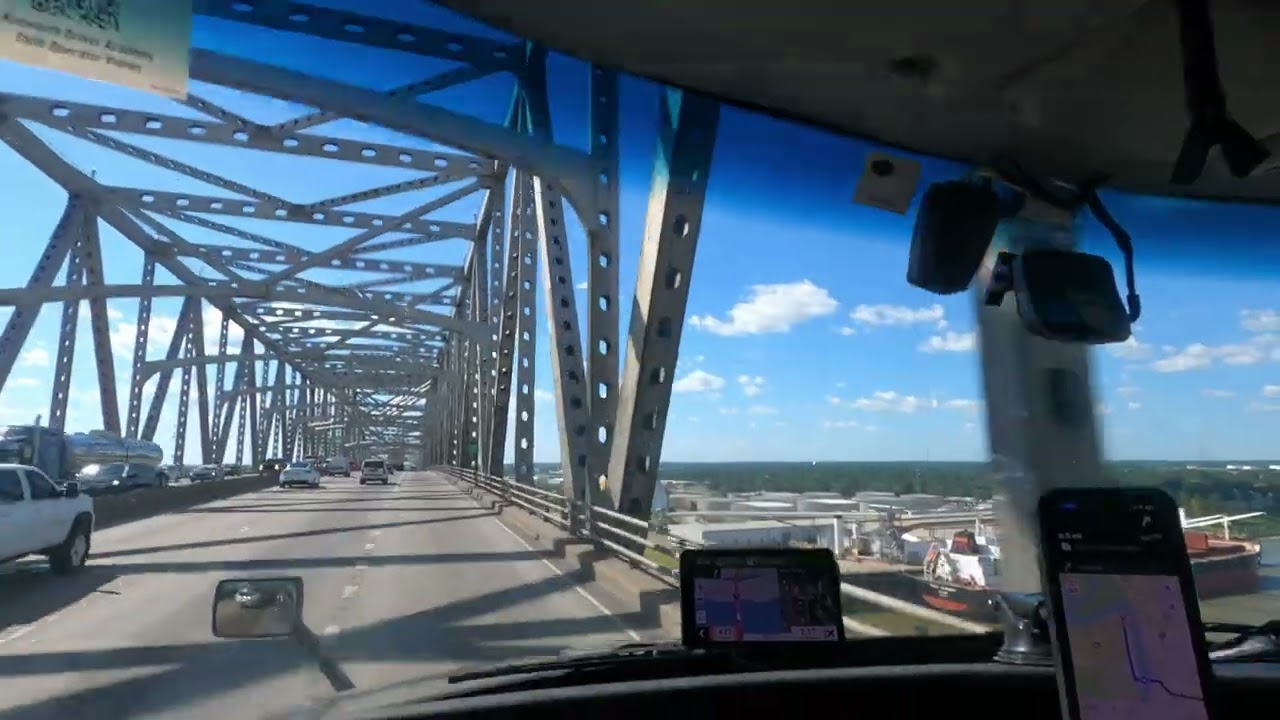 Rookie Trucker Crosses Mississippi River Twice in Louisiana