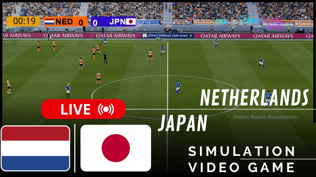 Netherlands vs Japan LIVE. World Cup 2026 Full Match - Video Game Simulation