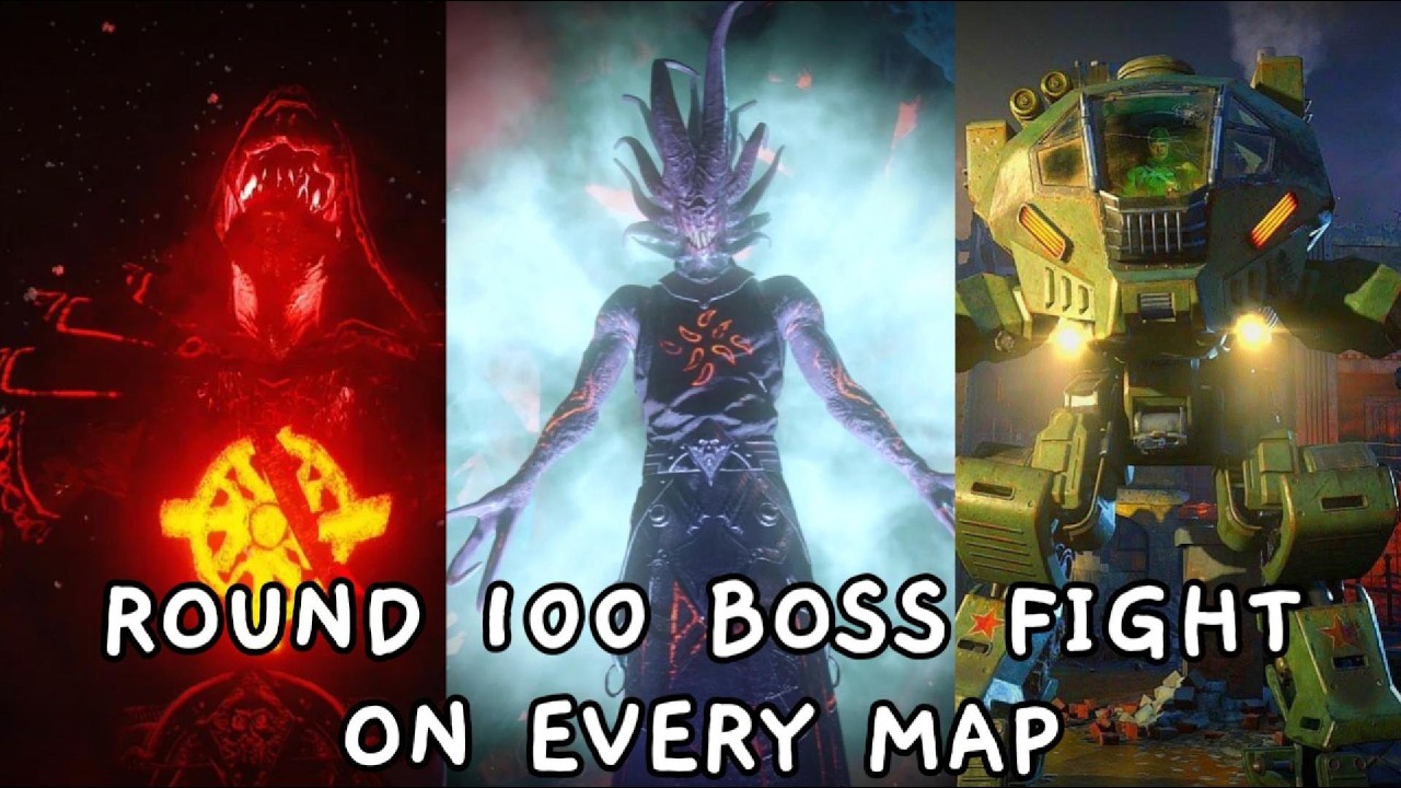 ROUND 100 BOSS FIGHT ON EVERY BO3 MAP