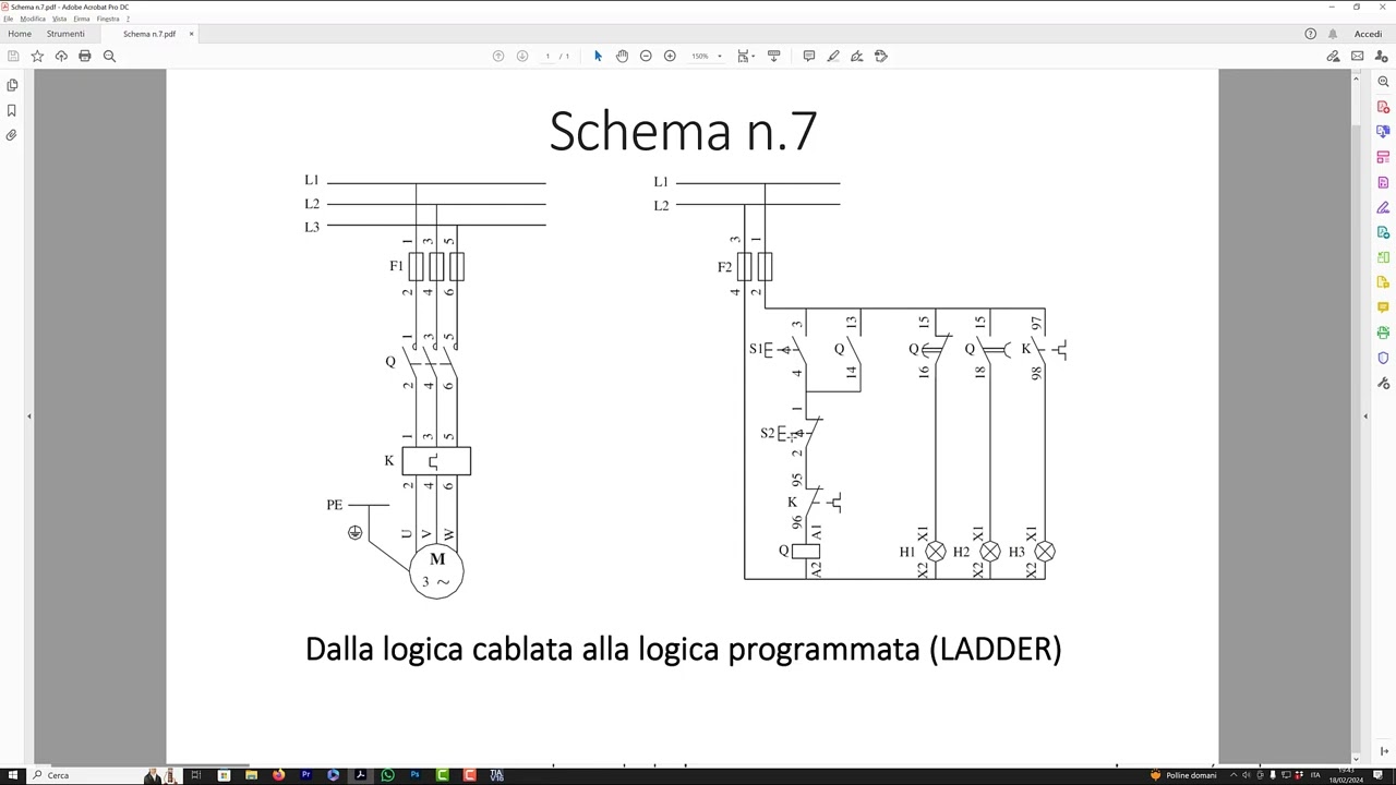 Esercizio n.7: Dallo schema funzionale alla programmazione LADDER