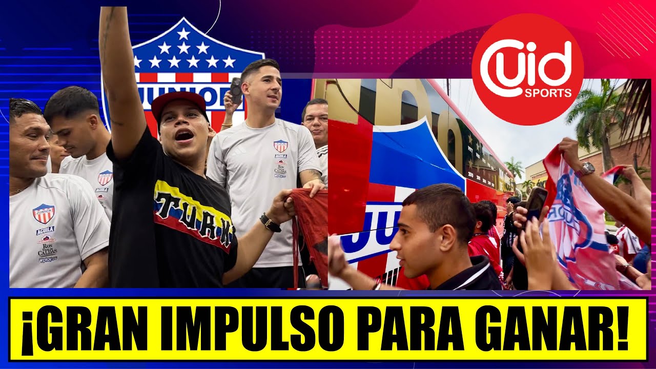  ¡LO ÚLTIMO JUNIOR! ¡LOCURA POR EL TIBURÓN! ESPECTACULAR BANDERAZO DE LA HINCHADA PREVIA VS NACIONAL
