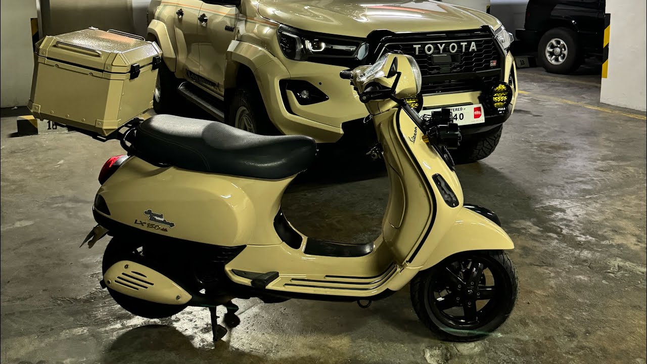 My ever reliable 10 year old Vespa got a little make over! So so happy ☺️🙏🏽🙏🏽.