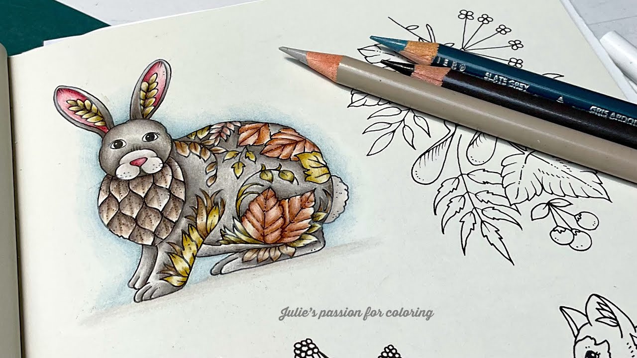 🐰Small victories by Johanna Basford ✏️ prismacolor pencils - easy coloring tutorial