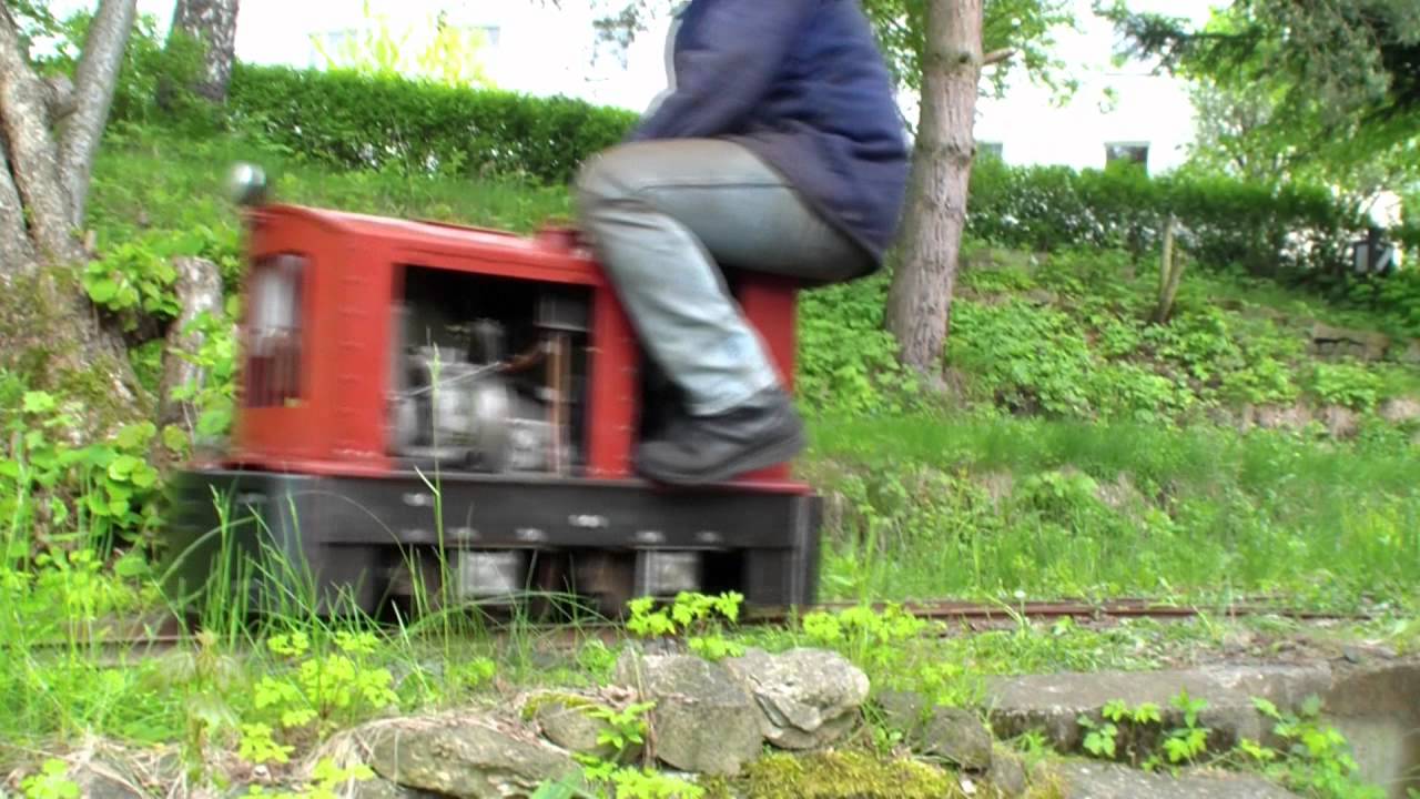 Probefahrt Ns 1 mit Ballastpuffern 10 1/4" Feldbahn