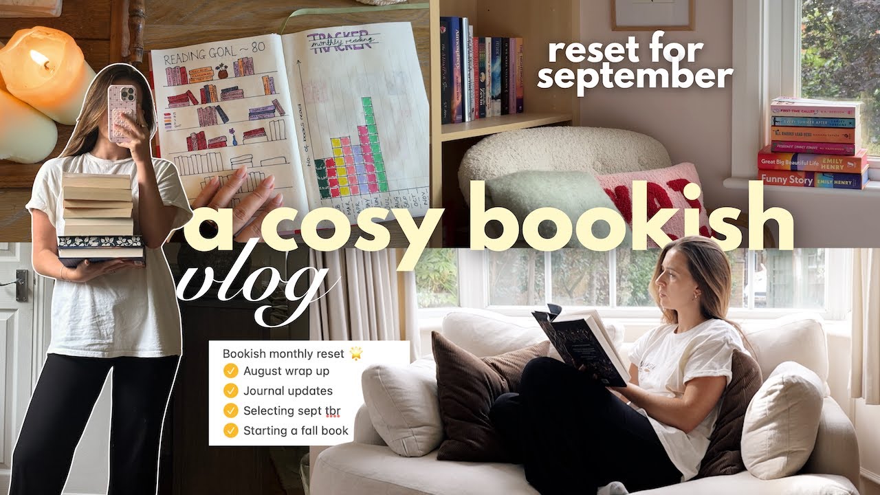 уютный книжный видеоблог 🧸🍂☕️ сентябрьский ежемесячный обзор, подведение итогов августа, баночка ...
