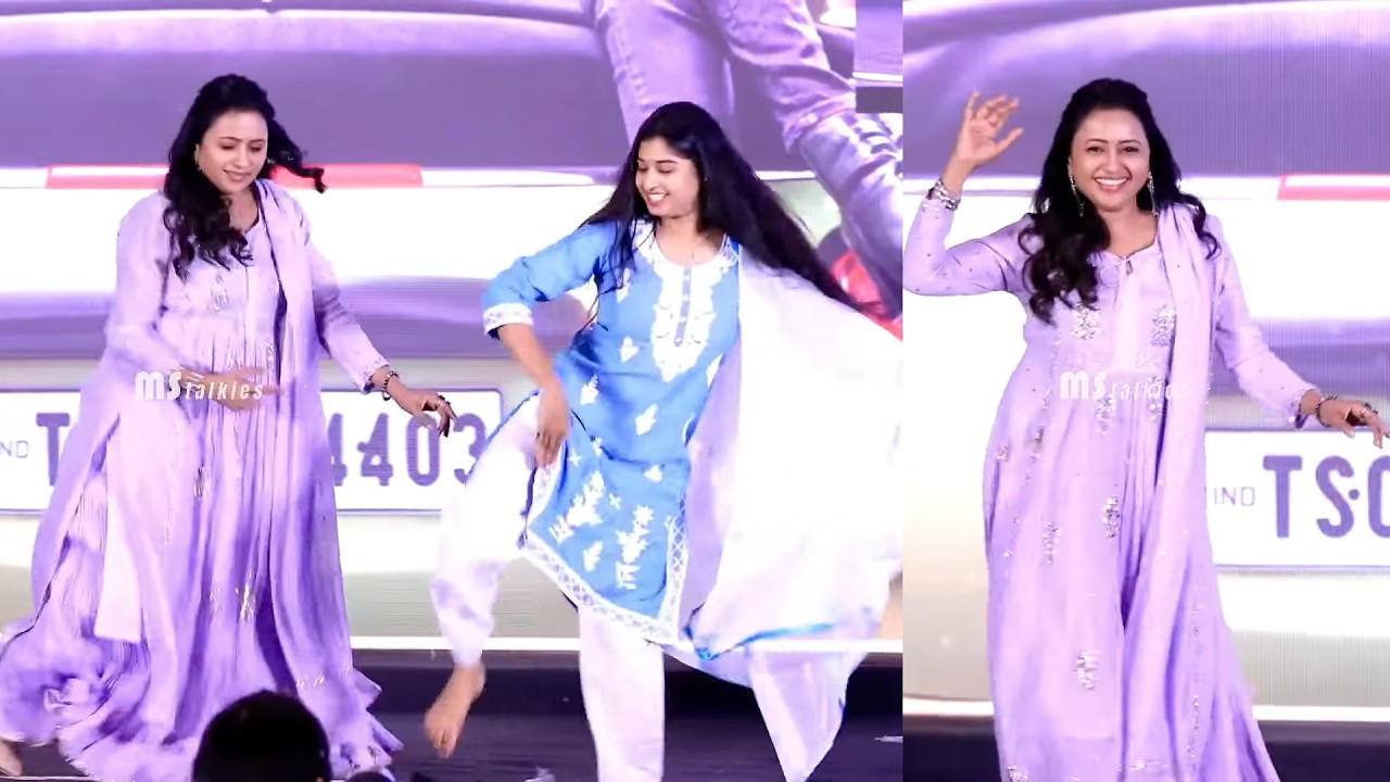 Choreographer Shrasti Verma & Anchor Suma Dance at Seetha Payanam Movie Pre Release Event