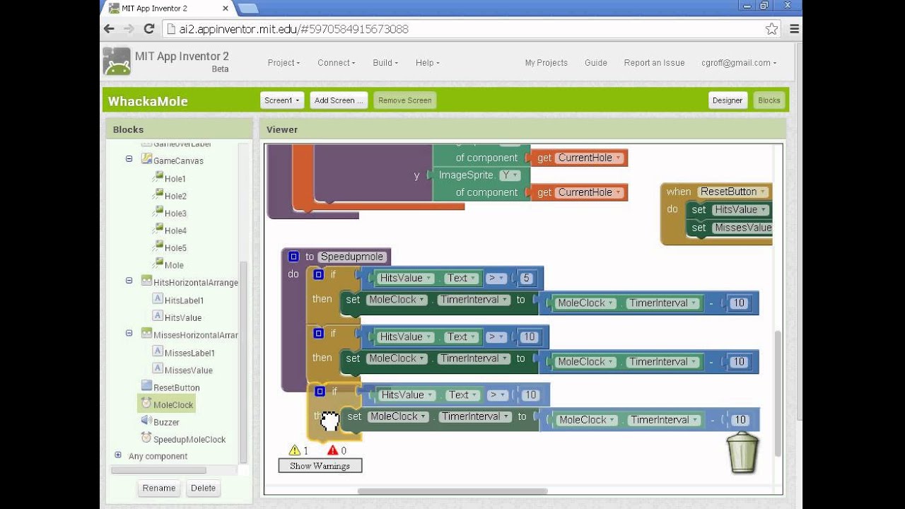 Whack A Mole - Part 4 App Inventor 2