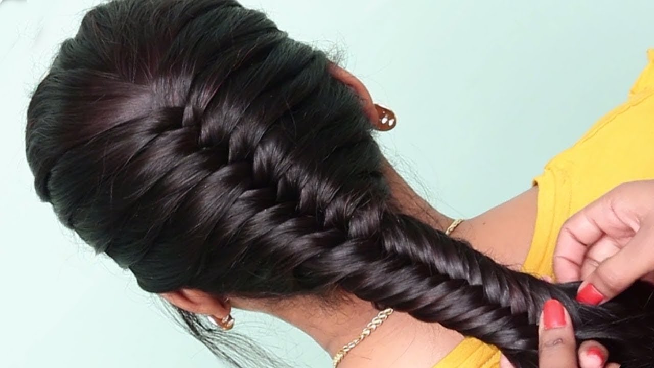 How to do French Braid Hairstyle for girls | Fishtail braid hairstyle | Hair style girl | Hairstyle