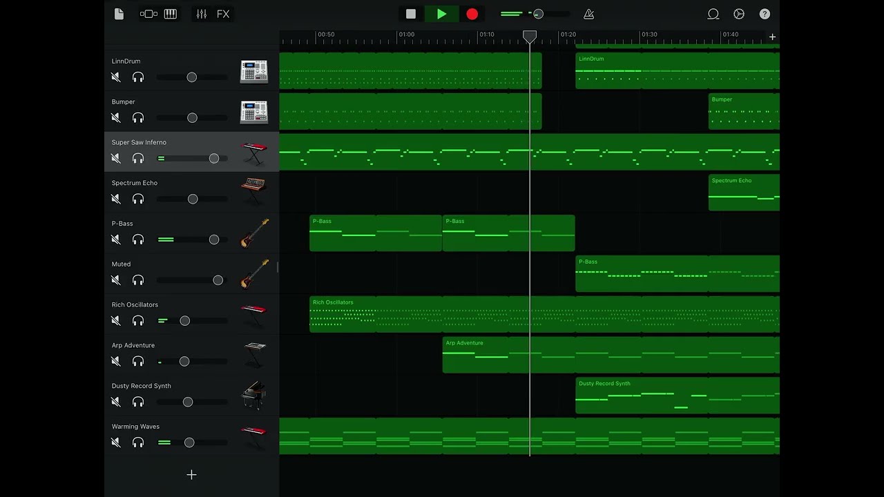 night drive (an 80s inspired synth-beat in garageband)
