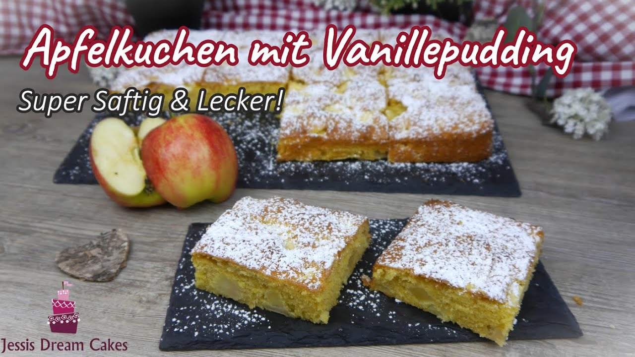 Saftiger Apfelkuchen mit Vanillepudding 😍 / Schnell, Einfach und traumhaft Lecker!