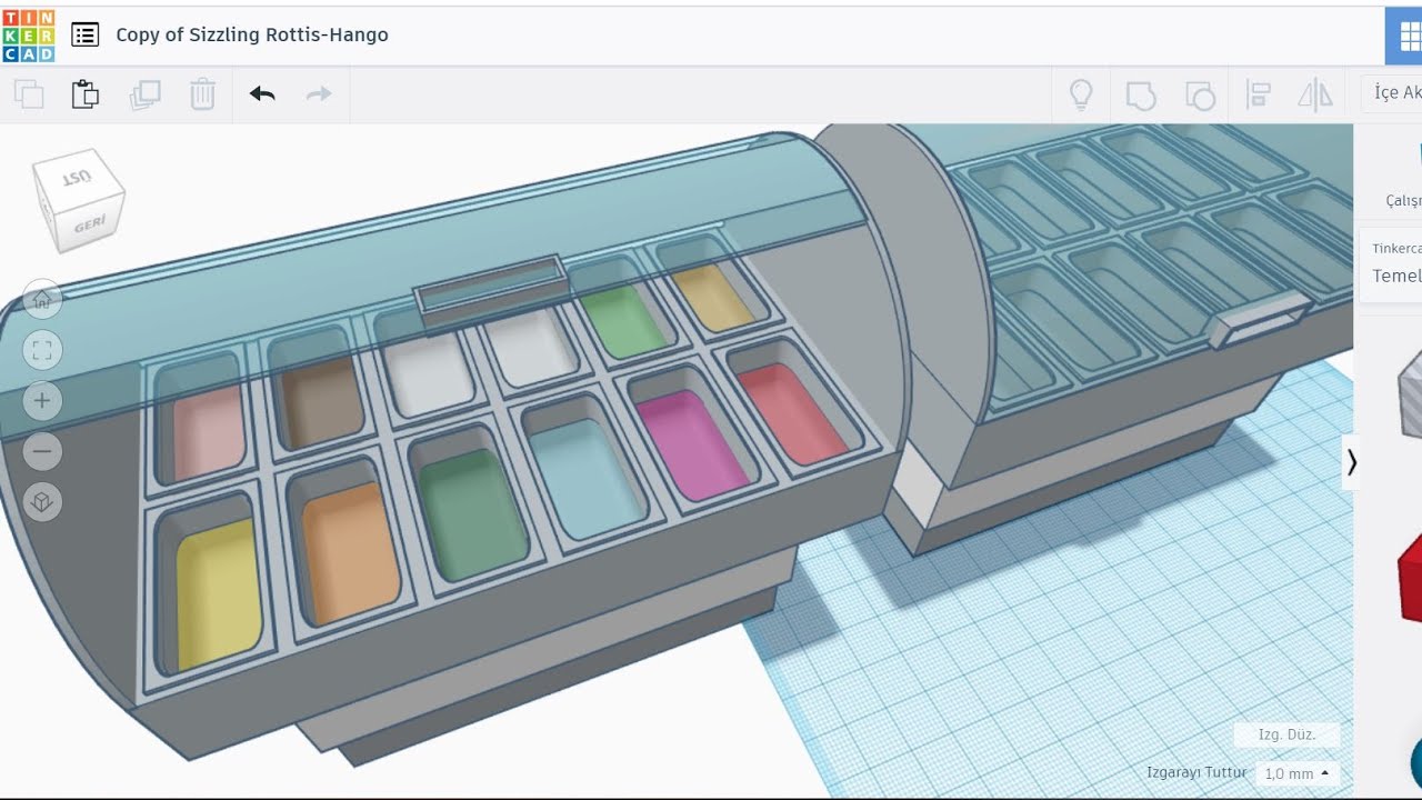 Tinkercad Dersleri - 79. Ders - Dondurma Dolabı (lce Cream Freezer) Tasarımı