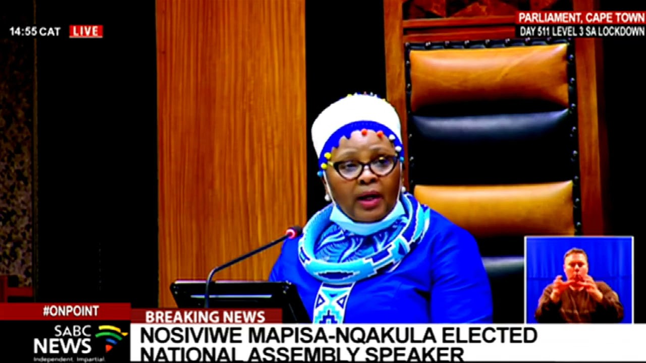 Nosiviwe Mapisa-Nqakula elected new National Assembly speaker, gives acceptance speech