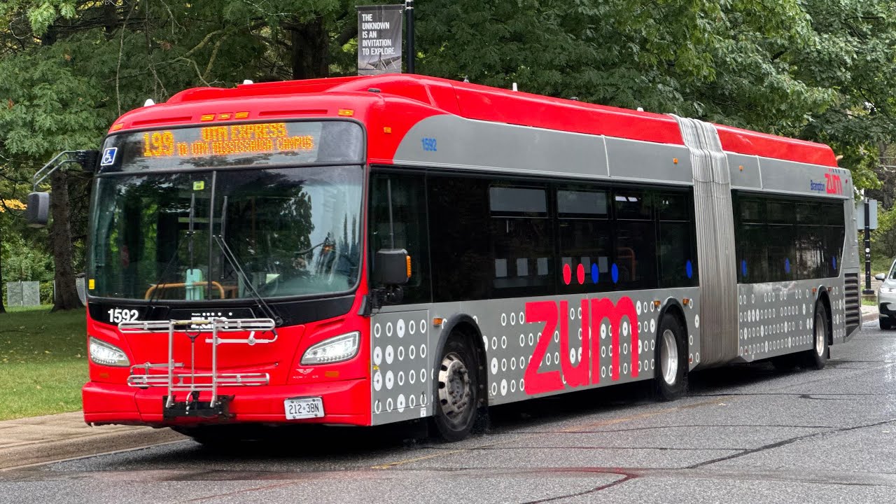 [FULL ROUTE, 4K] Brampton Transit - Route 199: UTM Express (New Flyer XDE60 1592)