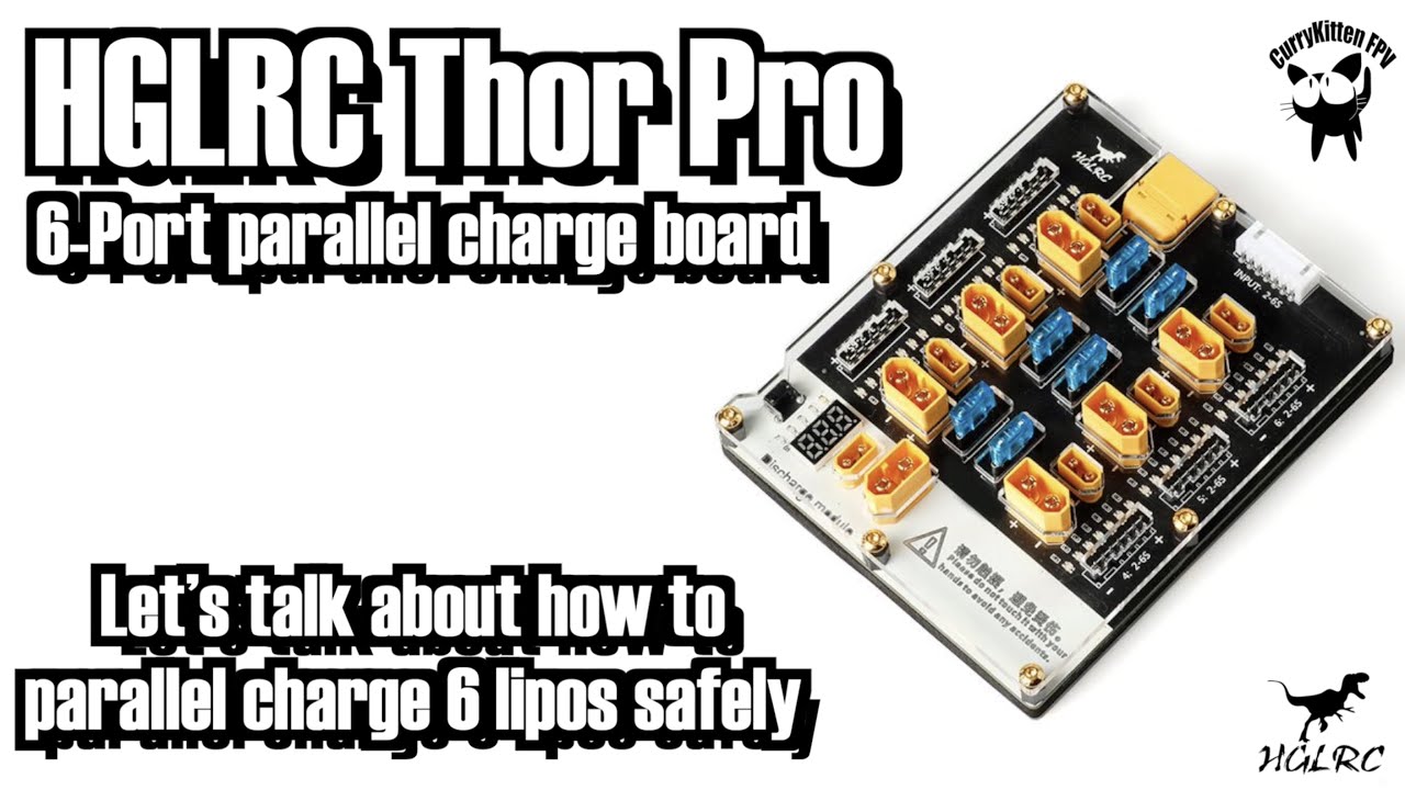 Safe parallel charging with the HGLRC Thor Pro 6 port parallel charging board.