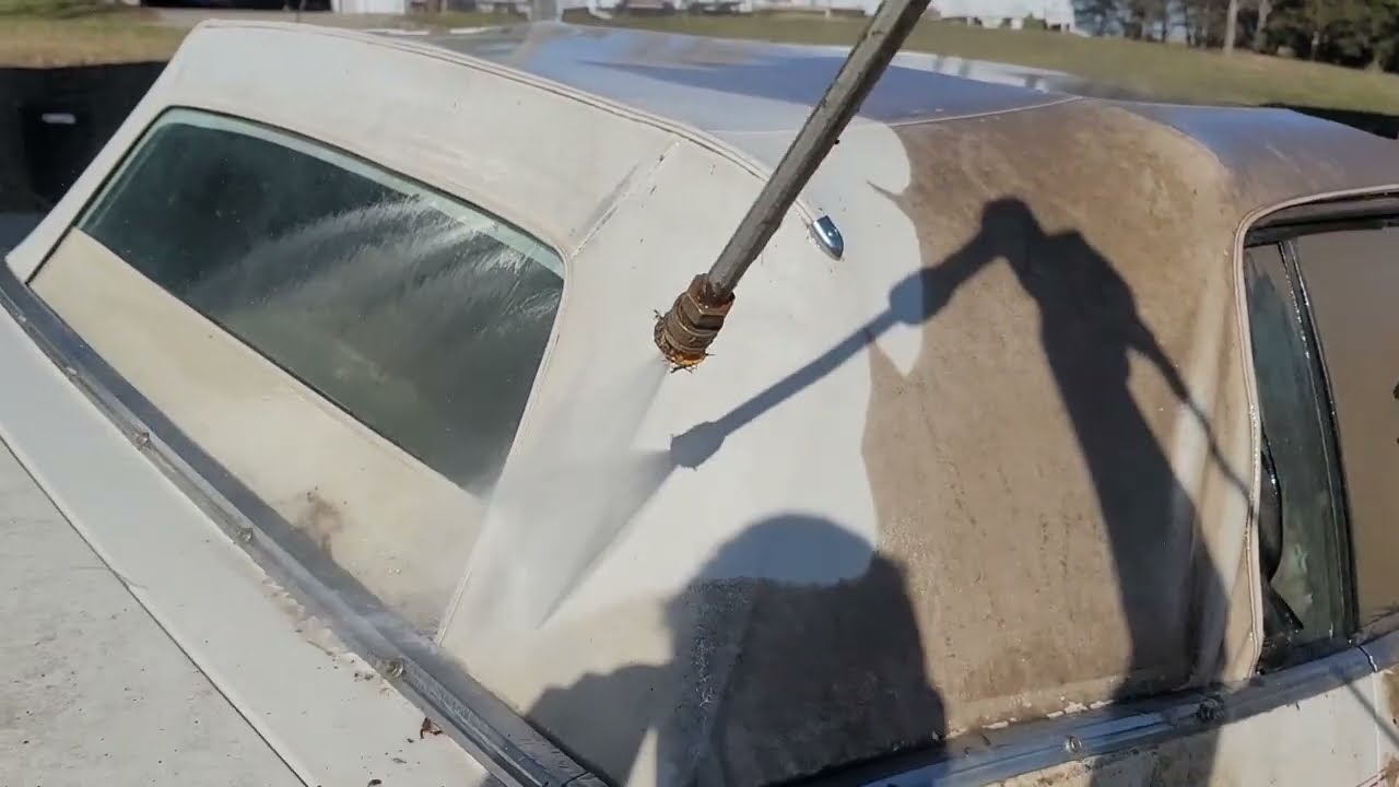 Power Washing Barn Dust Rare 1983 Buick Riviera Convertible had been parked for years!