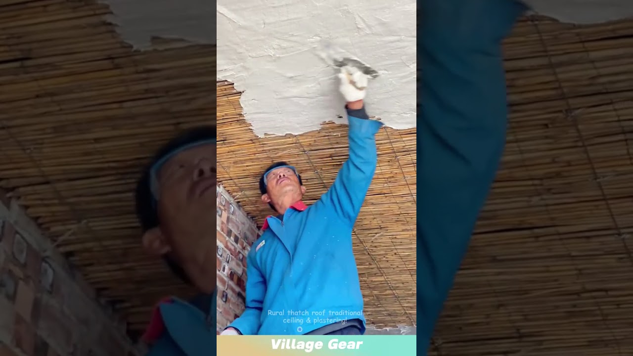 Rural thatch roof traditional ceiling & plastering! #traditional #crafts #ceiling