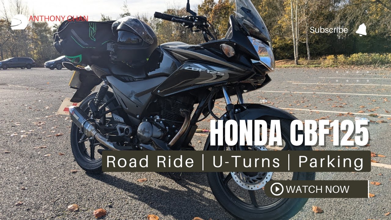 Shipley Park Motorbike Ride | Honda CBF125 | U-Turns | Motorbike Parking Bays