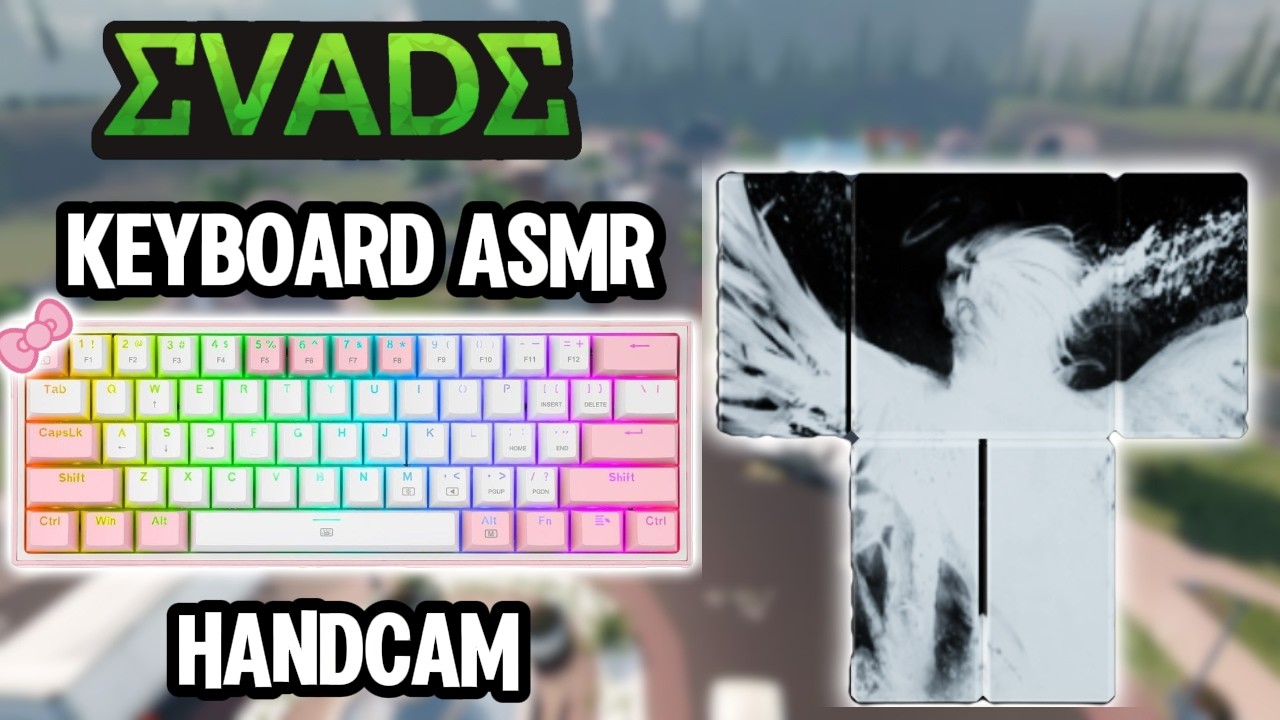 EVADE KEYBOARD ASMR + HANDCAM | K617 FIZZ PINK #70 ⌨️🎀