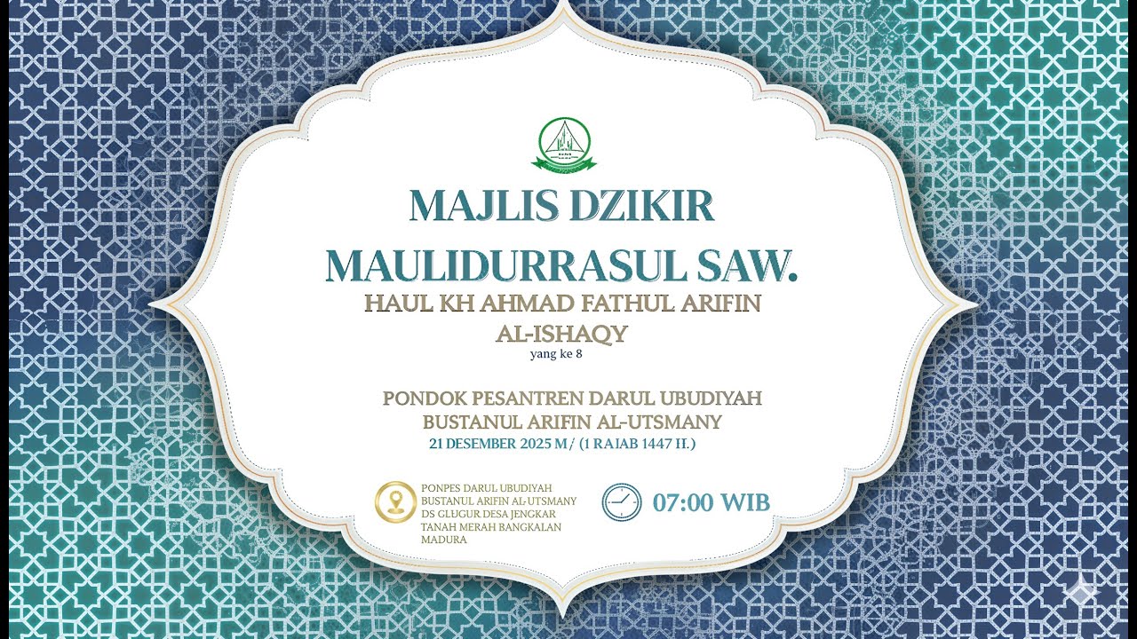 🔴Live Majelis Dzikir Maulidurrasul SAW DalamRangka Haul ke. 8 KH. AHMAD FATHUL ARIFIN AL-ISHAQY