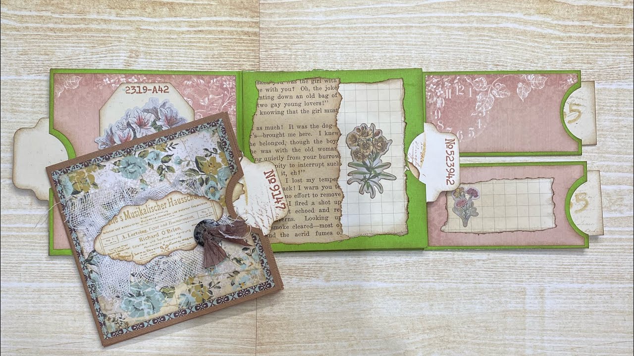 Simple 4 fold book from a 12 x 12 sheet of cardstock