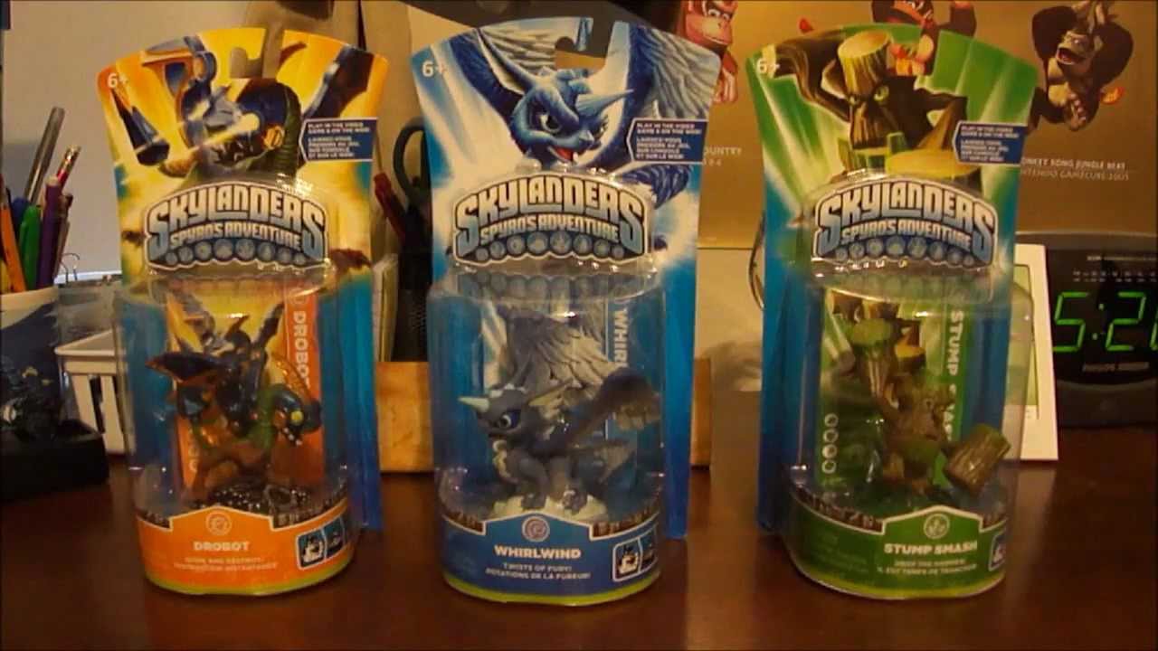 Skylanders: Unboxing Volcanic Vault, Stump Smash, Whirlwind, and Drobot