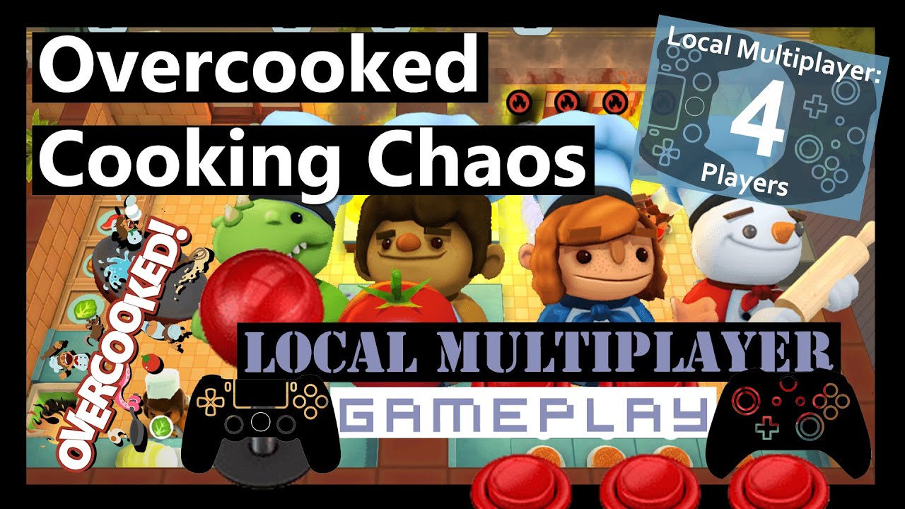 Обзор локального кооперативного режима для 4 игроков Overcooked (Xbox One) &mdash; геймплей