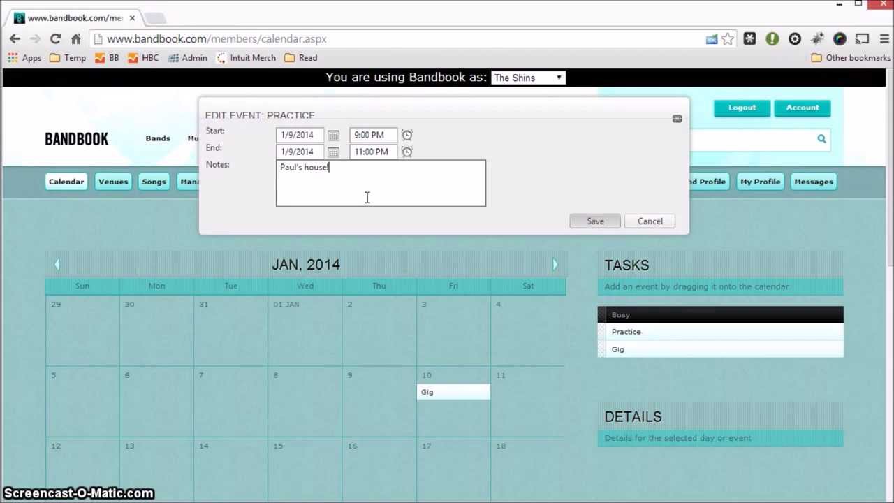 Bandbook.com - Add a Gig