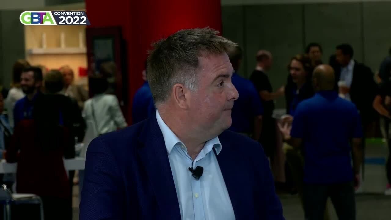 Dr. Simon Worrell from Collinson at the GBTA Broadcast Studio | GBTA Convention 2022