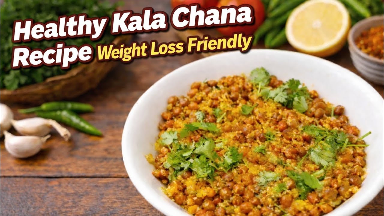 Healthy Kala Chana Recipe | Protein-Rich Black Chana recipe for Weight Loss #weightloss 