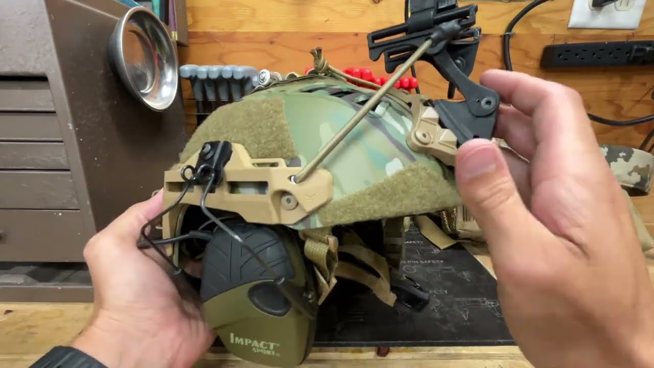 HardHead Veterans ATE Tactical Bump Helmet Fully Kitted Table Top Talk