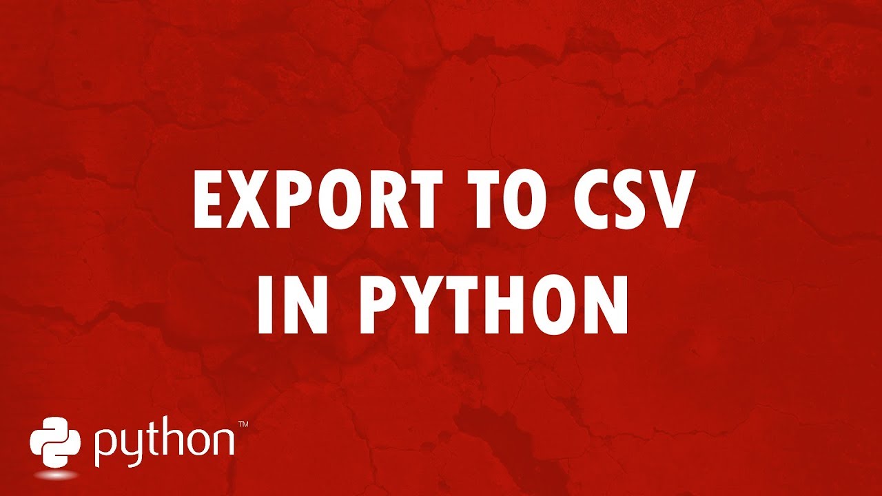 Экспорт в CSV в Python