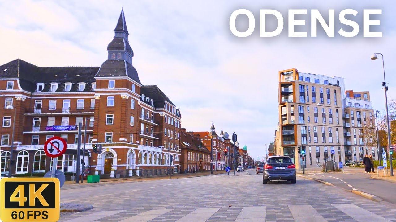 Driving in ODENSE Denmark 🇩🇰 | Beautiful City Tour in 4K HDR🚗