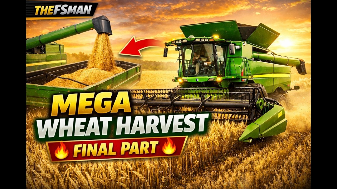 MEGA WHEAT HARVESTING with John Deere S790 🌾 | Noonesland FINAL Part | FS25 | TheFSMan