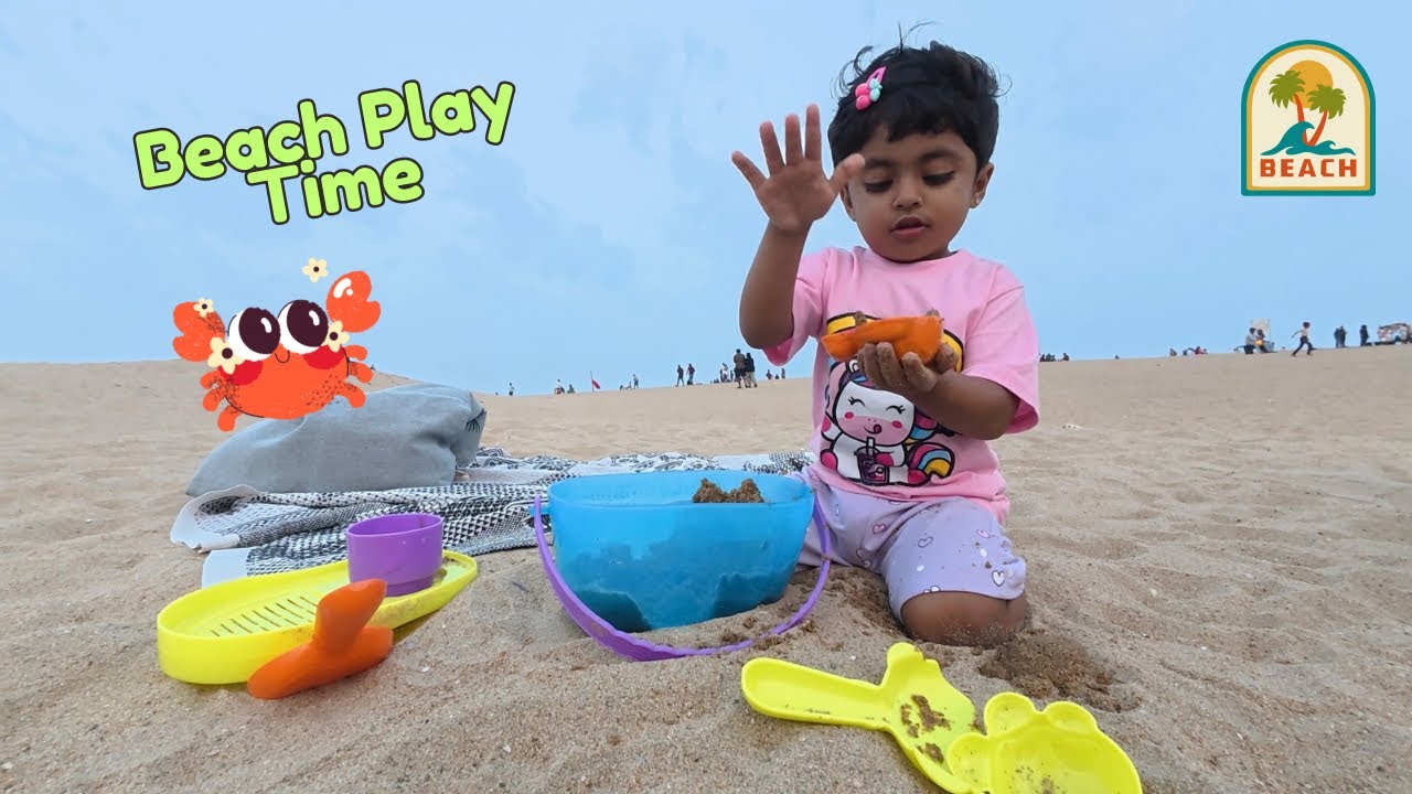 Little Miss Sru Enjoys Sand Play at the Beach for Toddlers