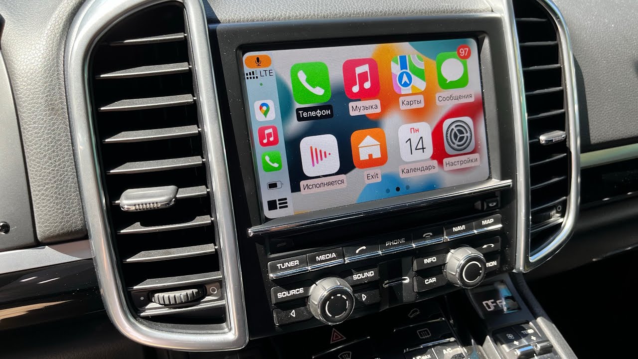 Porsche Cayenne 958: установка подключение беспроводного Apple Car Play и Android Auto видео YouTube