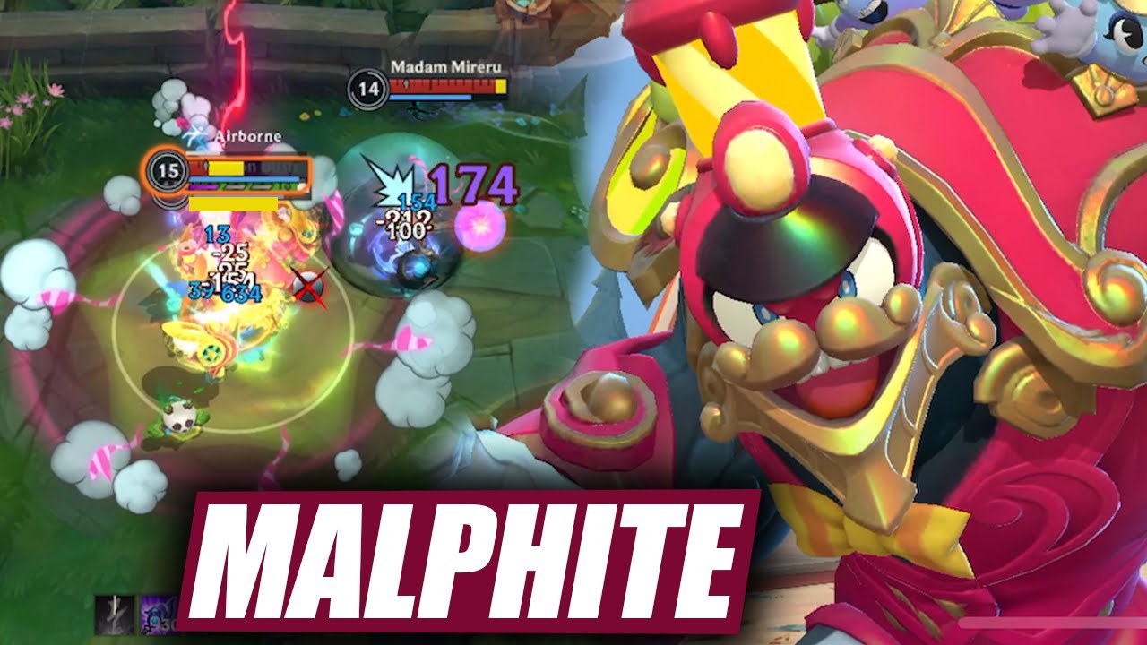 GARDEN PARTY MALPHITE GAMEPLAY | THIS SKIN IS BEAUTIFUL
