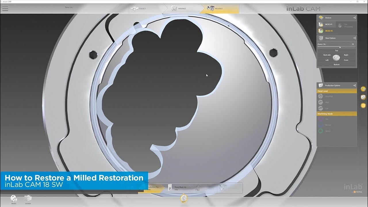 inLab CAM SW: Restore an Unfinished Restoration