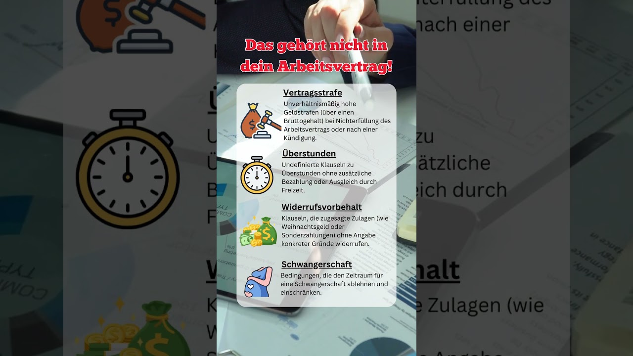 Das geh&ouml;rt nicht in deinen Arbeitsvertrag! ⚖️🚫 #arbeitsrecht #vertrag #karriere #arbeitsschutz