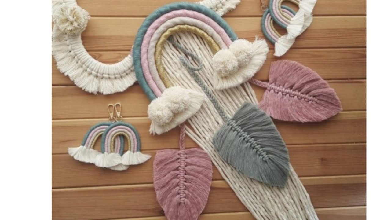 طريقة عمل قوس قزح باستخدام الخيوط (زينة_كروشية) (زينة_رمضان) ❤️ @tokamostafa6126