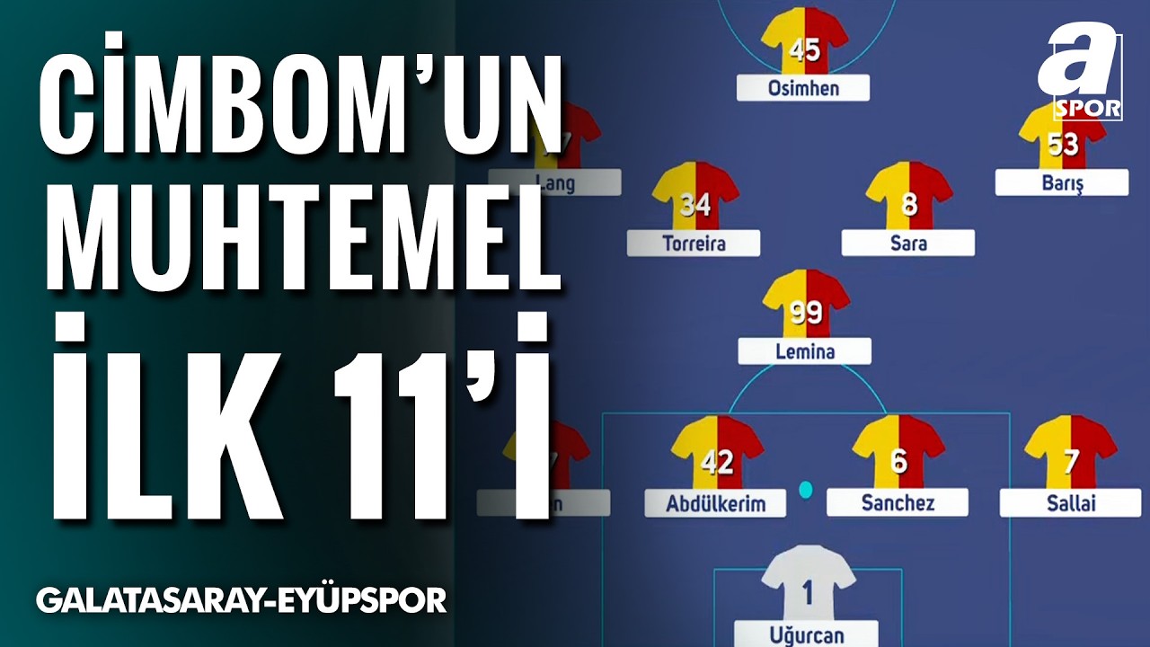 Galatasaray'ın Eyüpspor Karşısındaki Muhtemel İlk 11'i