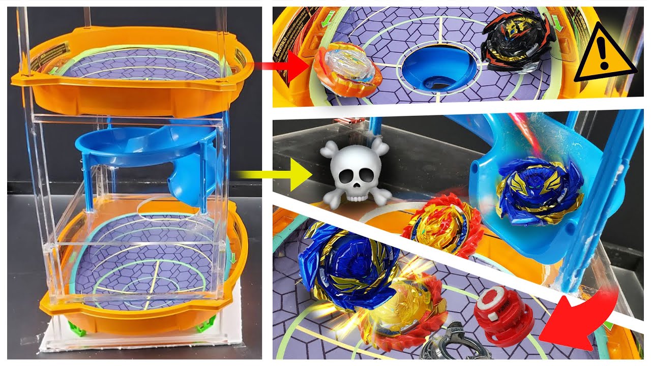 INTERGALACTIC SLIDE STADIUM! Double Decker SLIDE Marathon Beyblade Burst MOD