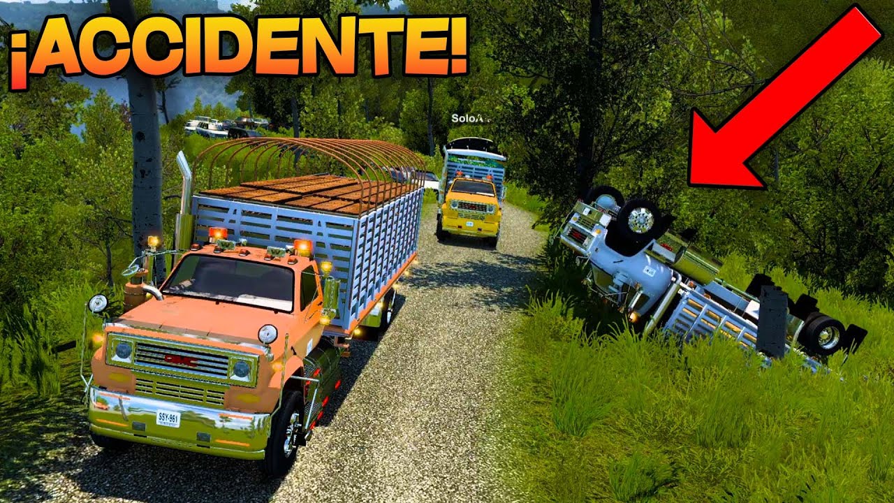 ¡ACCIDENTE EN EL TRAMPOLIN DE LA MUERTE! | American Truck Simulator