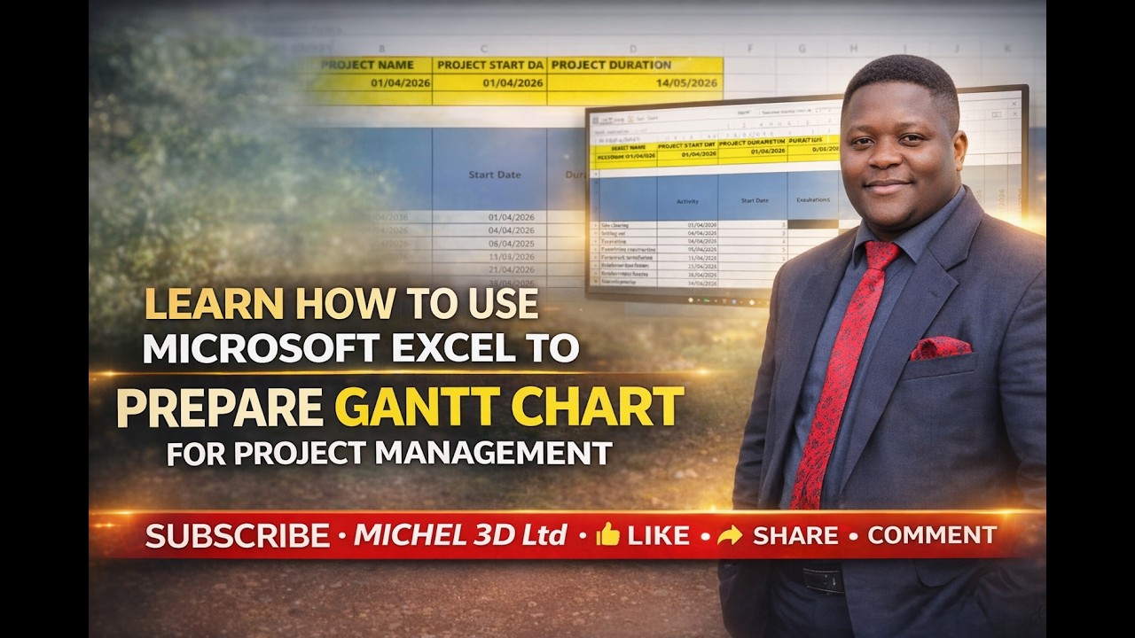 CONSTRUCTION PROJECT MANAGEMENT(GANT CHART METHOD FOR WORKING PLAN & SCHEDULE USING MICROSOFT EXCEL