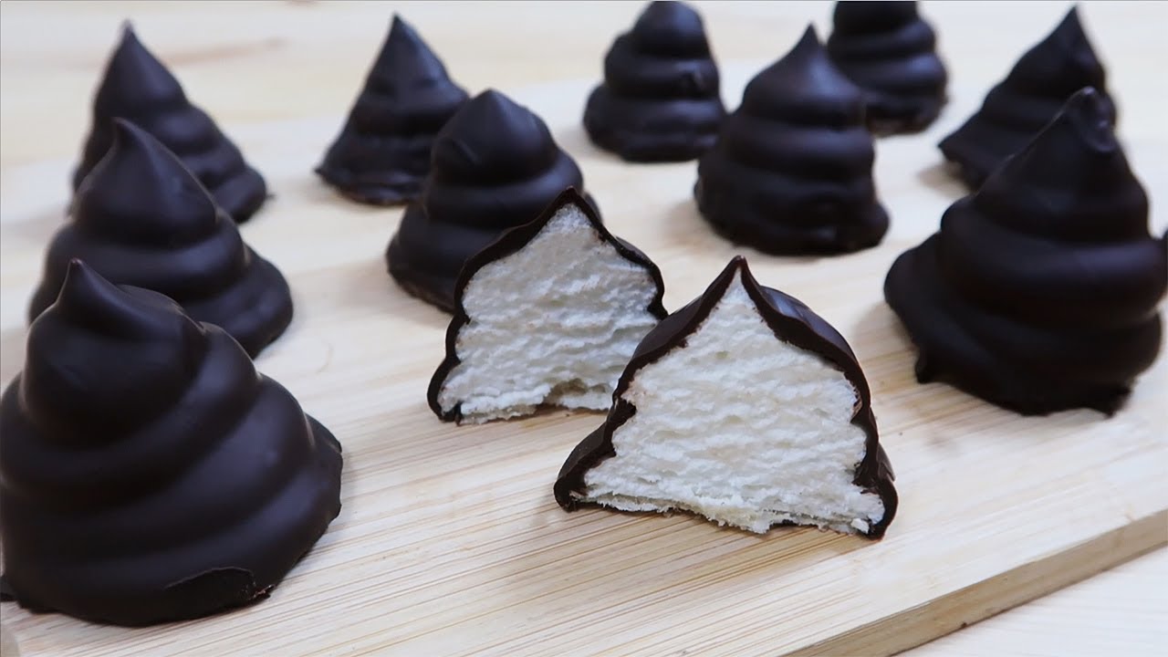 بستنی زمستونی خانگی با روکش شکلاتی کرانچی بستنی زمستانی ایرانی Homemade Mallomars