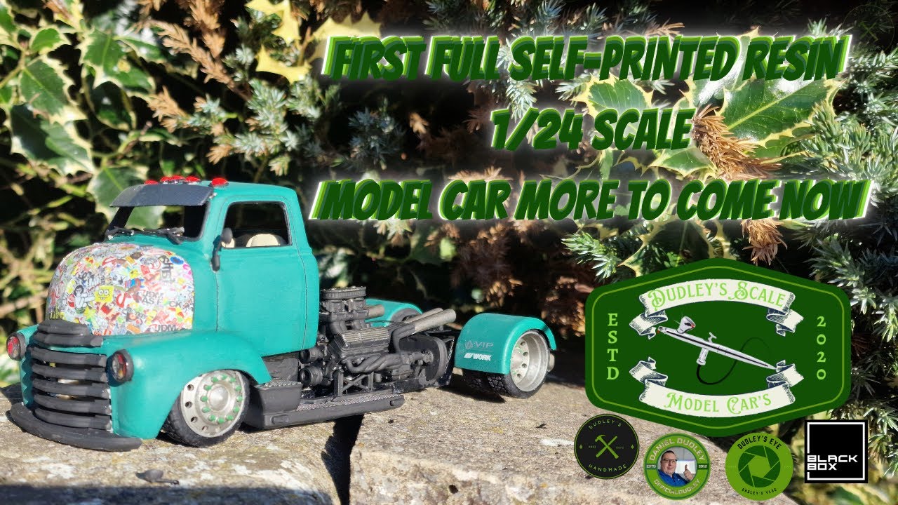 BLACKBOXSTL - TWIN V8 TRUCK -My first full resin self-printed/built/painted.