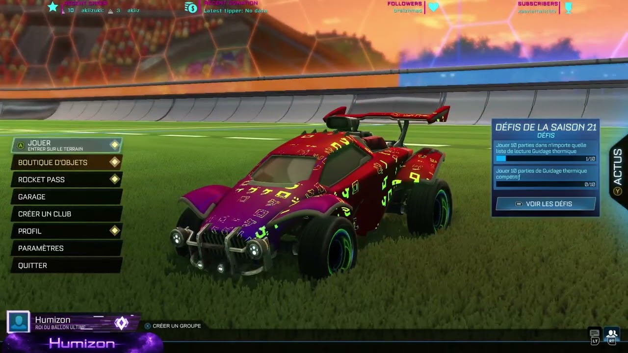 [Rocket League] Reprise on tente de retrouver le niveau C1 3s et 3s Rumble (C'est pas facile) . !Dis